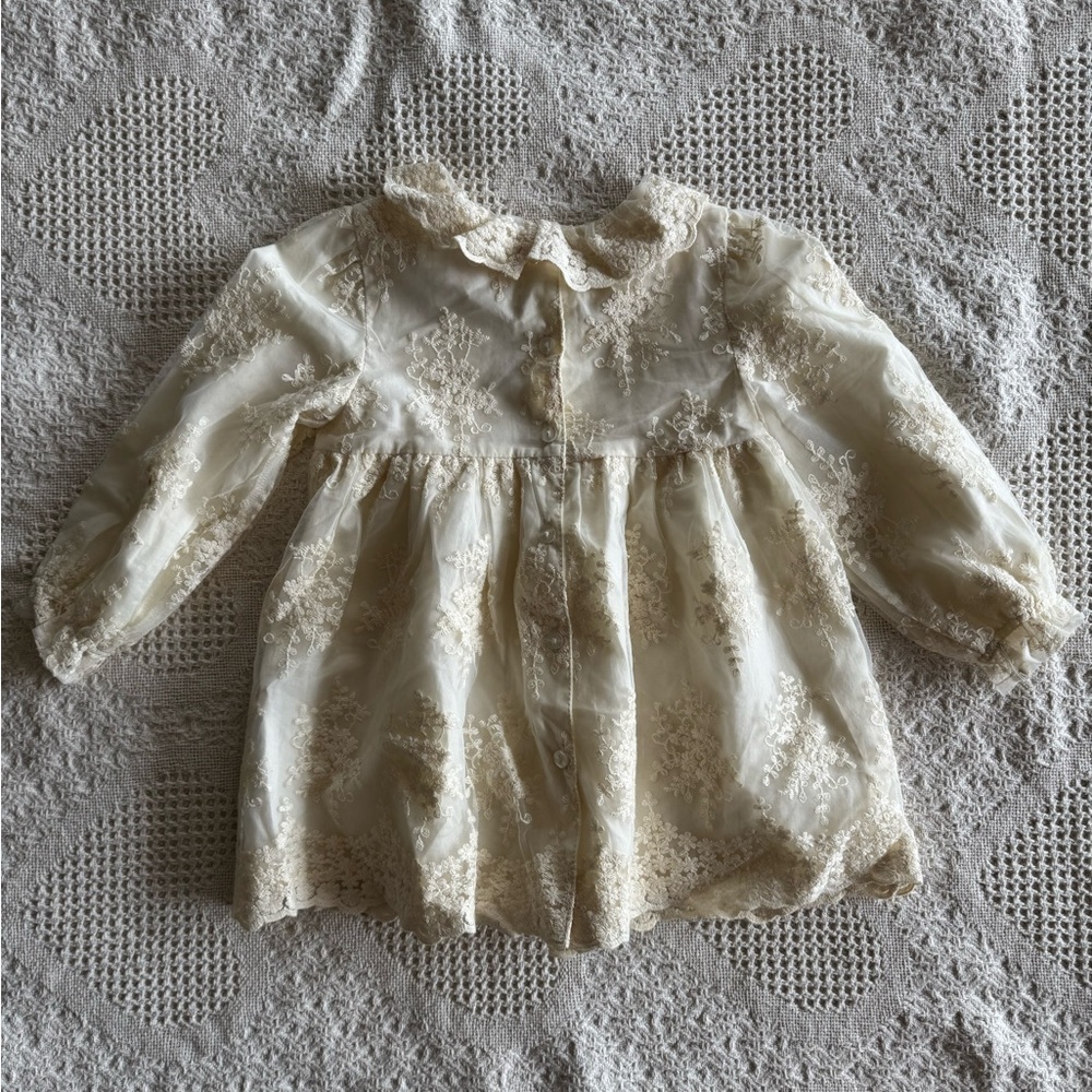 Zara Cream Lace Toddler Dress 18/24 months - Picture 2 of 5